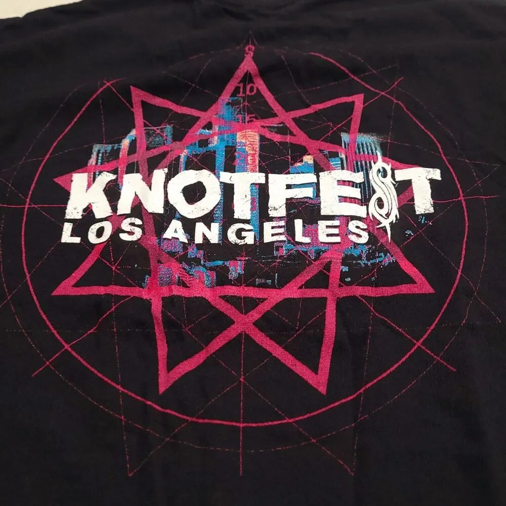KNOTFEST 2021 Los Angeles SLIPKNOT Metal Band LA ‘21 Concert T Shirt Medium EUC